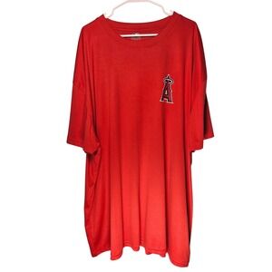 MLB Los Angeles Angels Red Short Sleeve T-Shirt Mens 4XL Genuine Merchandise